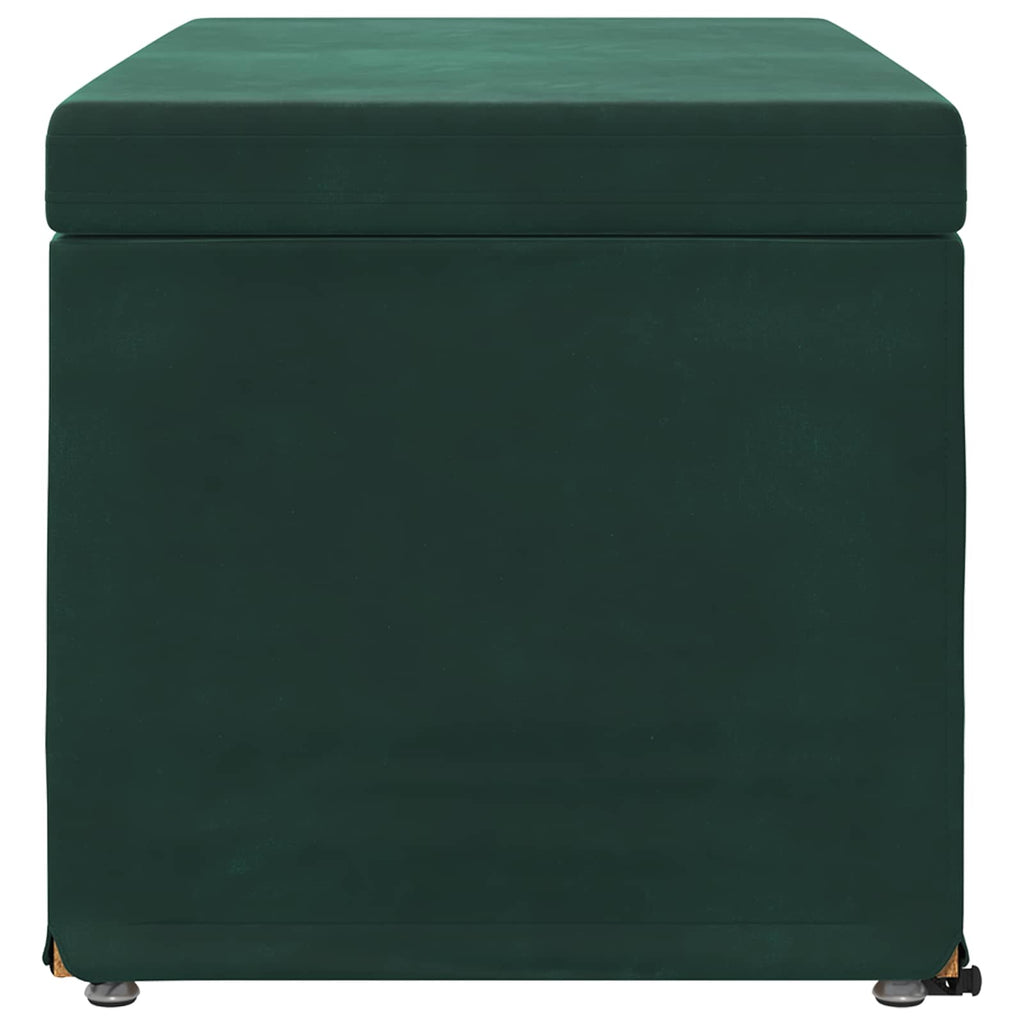 Hocker Dunkelgrün 81 x 41 x 40 cm Samt und Engineering Holz