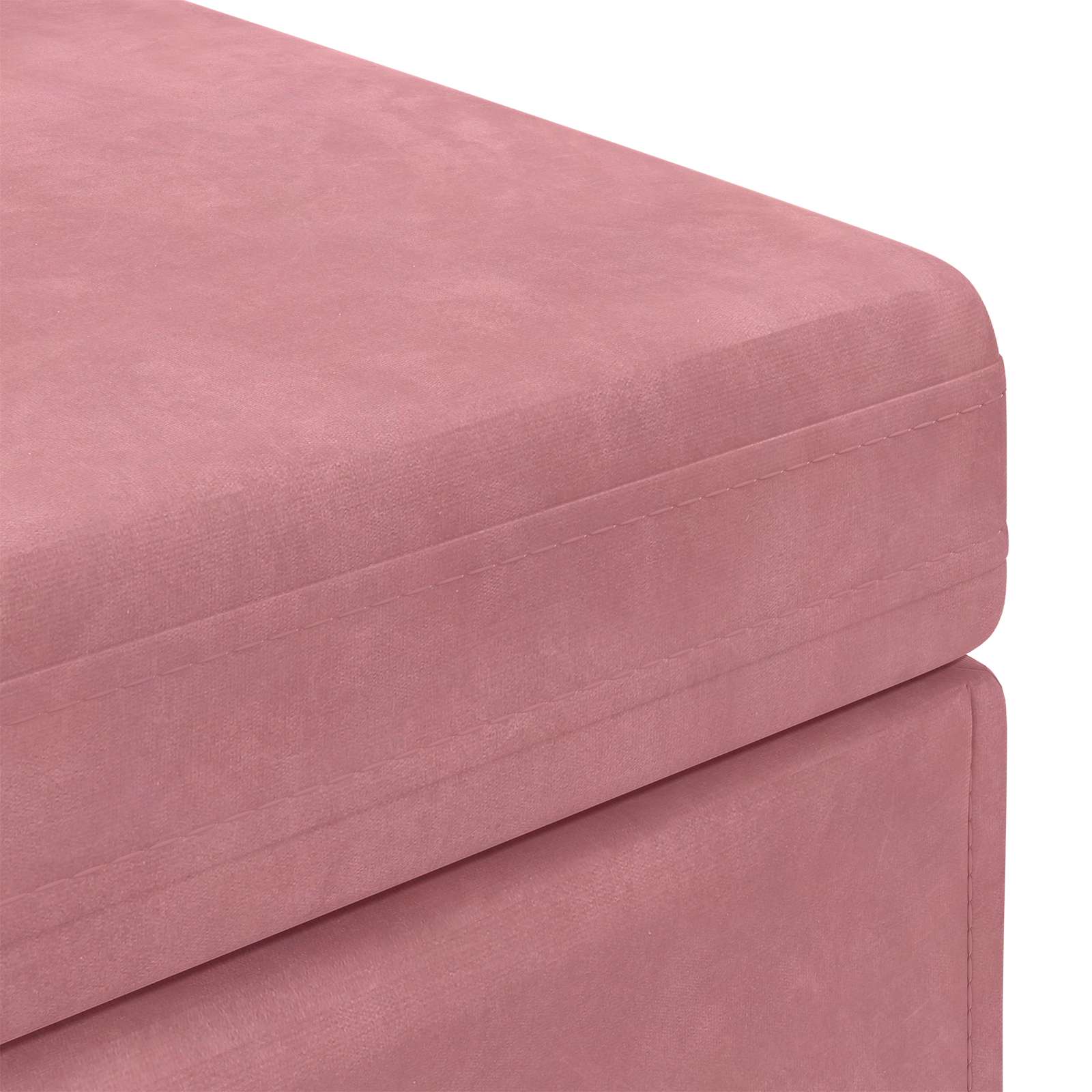 Hocker Rosa 81 x 41 x 40 cm Samt und Engineering Holz