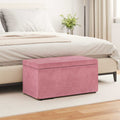 Hocker Rosa 81 x 41 x 40 cm Samt und Engineering Holz