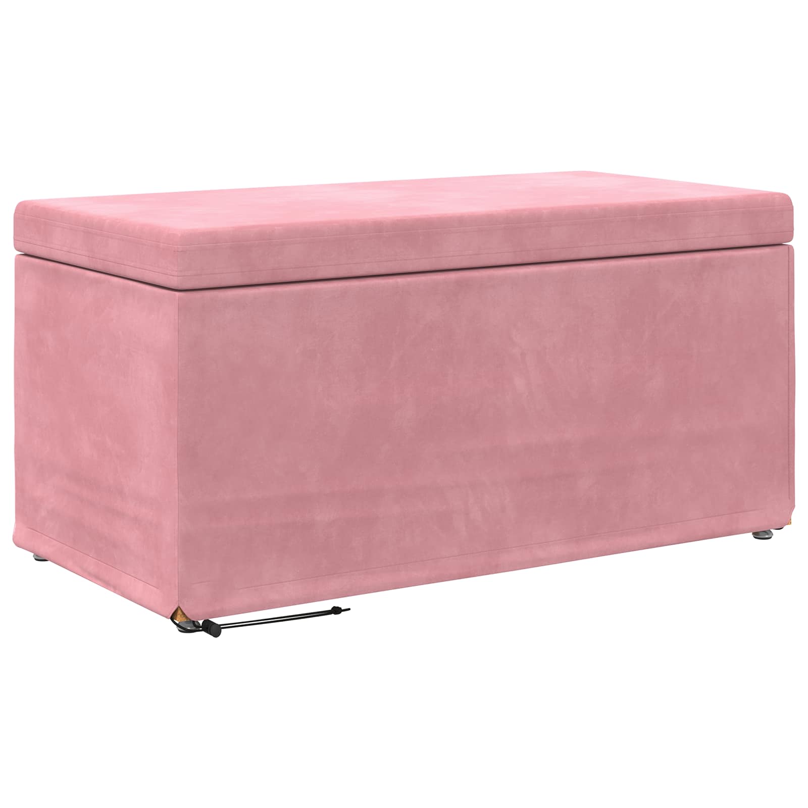 Hocker Rosa 81 x 41 x 40 cm Samt und Engineering Holz