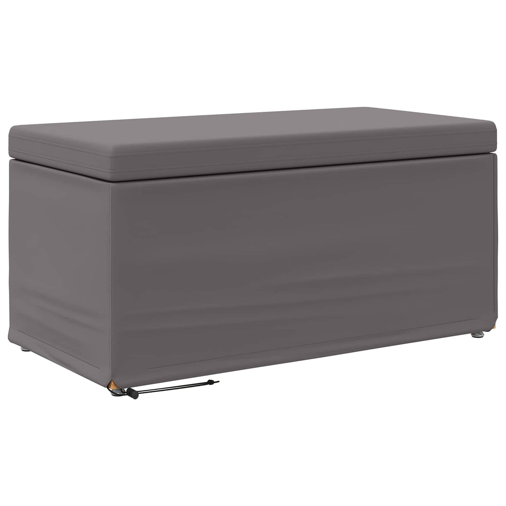 Hocker Grau 81 x 41 x 40 cm Kunstleder und Engineering Holz