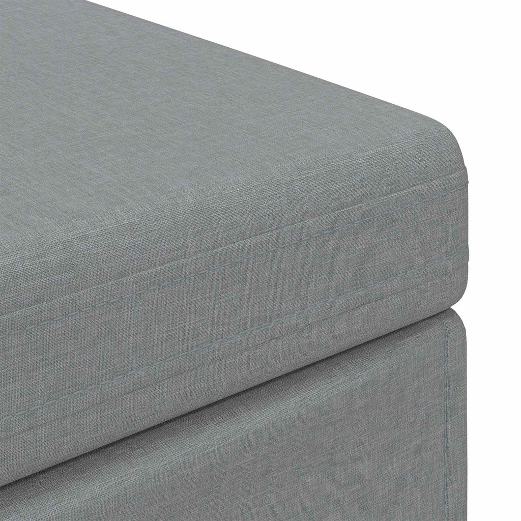 Hocker Hellgrau 101 x 41 x 40 cm Stoff und Pressholz