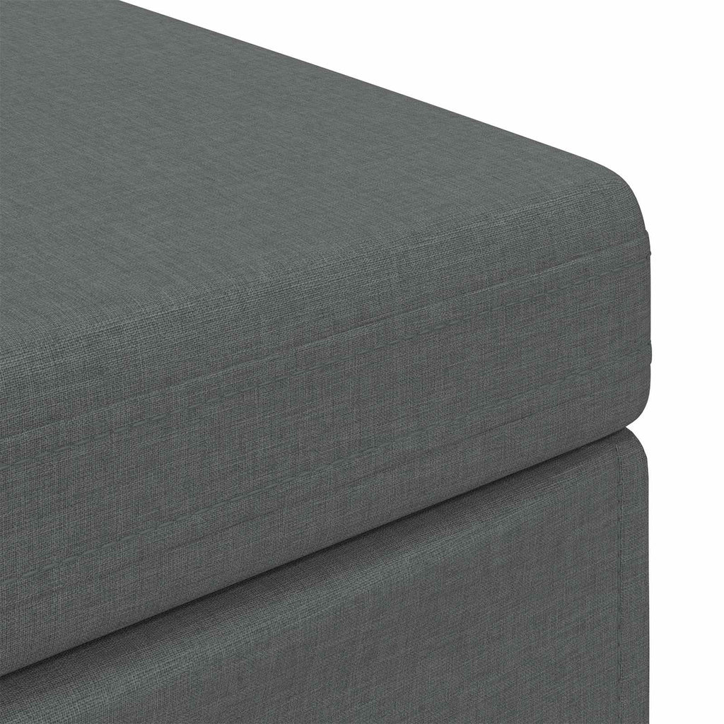 Hocker Dunkelgrau 101 x 41 x 40 cm Stoff und Pressholz