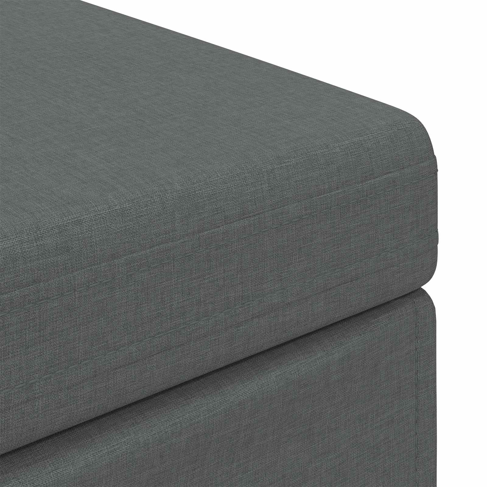 Hocker Dunkelgrau 101 x 41 x 40 cm Stoff und Pressholz