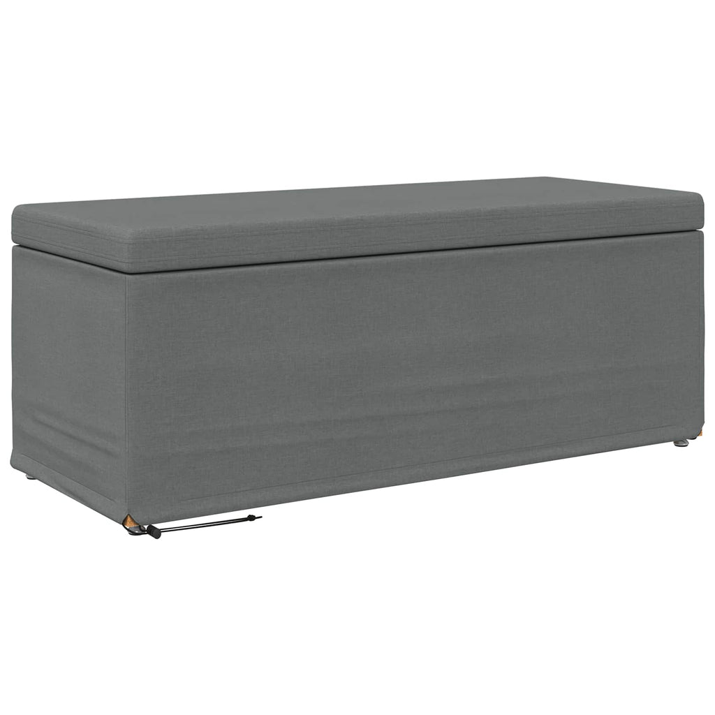 Hocker Dunkelgrau 101 x 41 x 40 cm Stoff und Pressholz