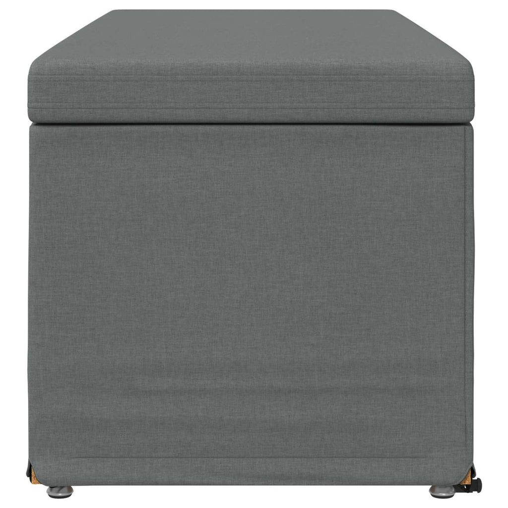 Hocker Dunkelgrau 101 x 41 x 40 cm Stoff und Pressholz