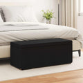 Hocker Schwarz 101 x 41 x 40 cm Stoff und Pressholz