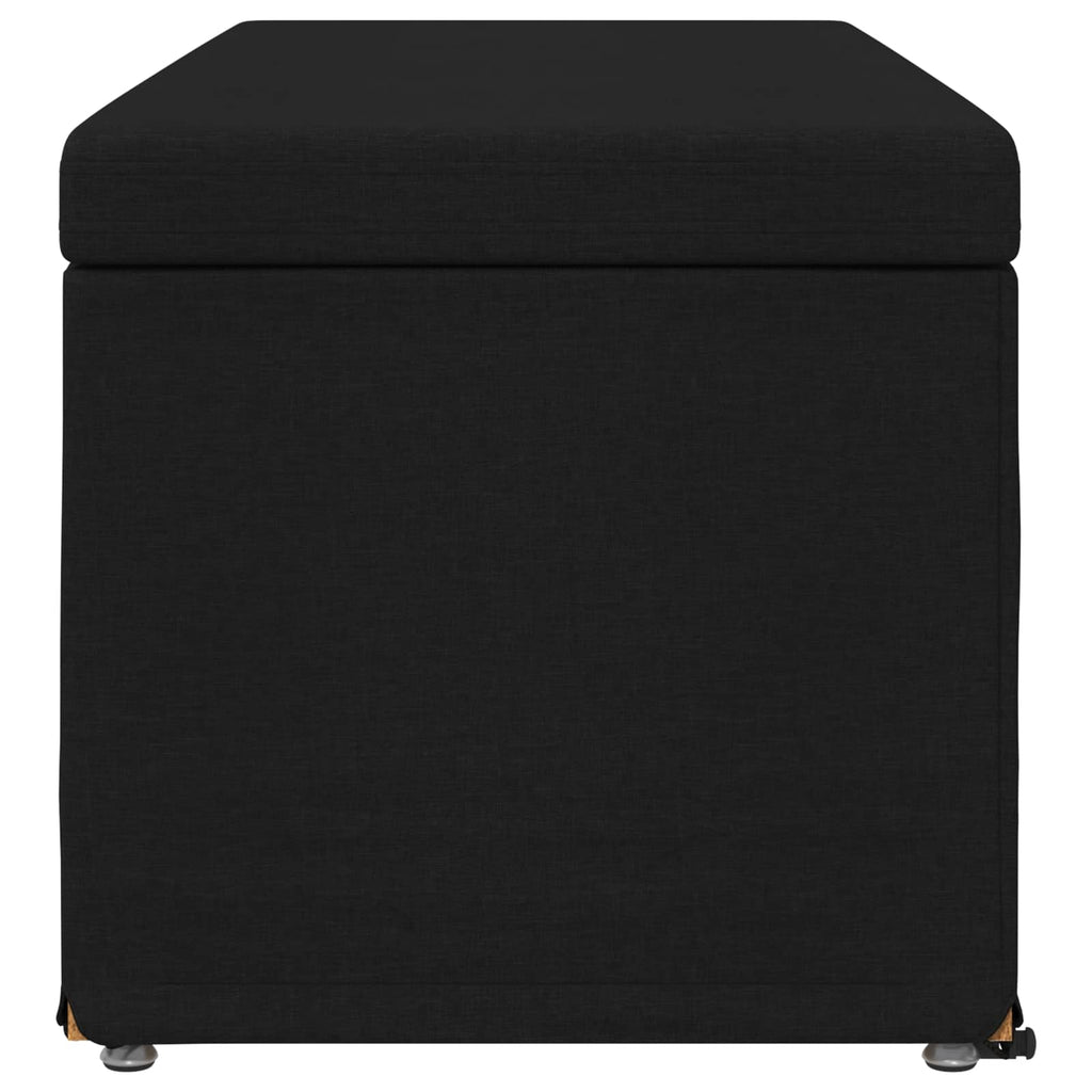 Hocker Schwarz 101 x 41 x 40 cm Stoff und Pressholz