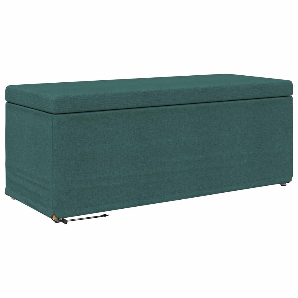 Hocker Dunkelgrün 101 x 41 x 40 cm Stoff und Pressholz