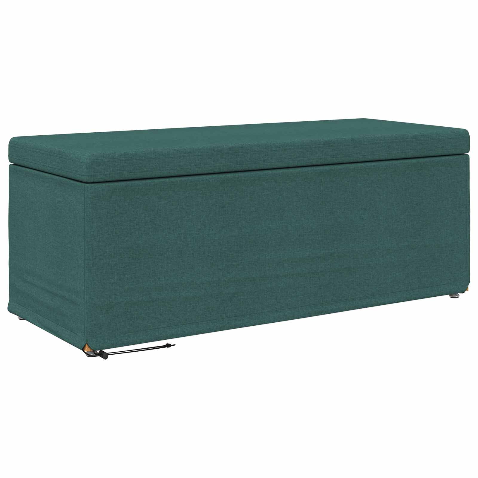 Hocker Dunkelgrün 101 x 41 x 40 cm Stoff und Pressholz