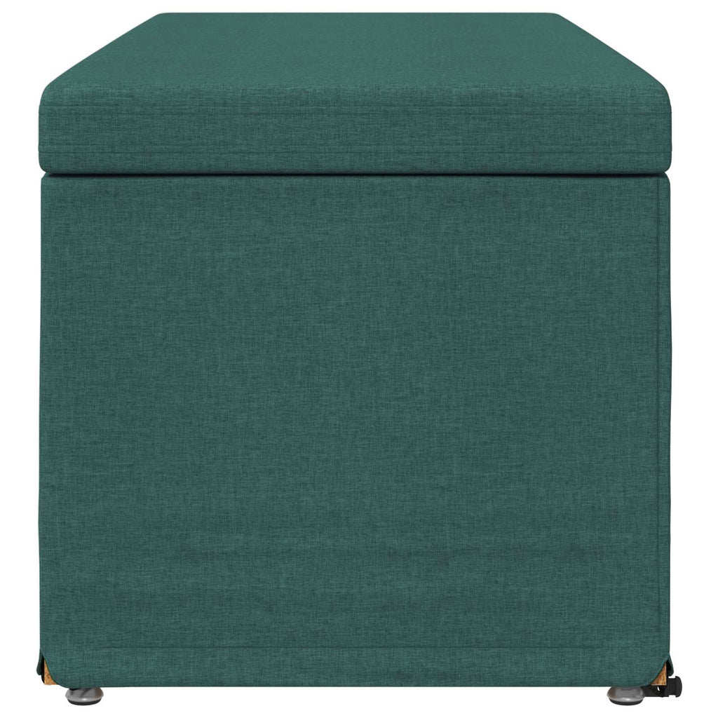 Hocker Dunkelgrün 101 x 41 x 40 cm Stoff und Pressholz