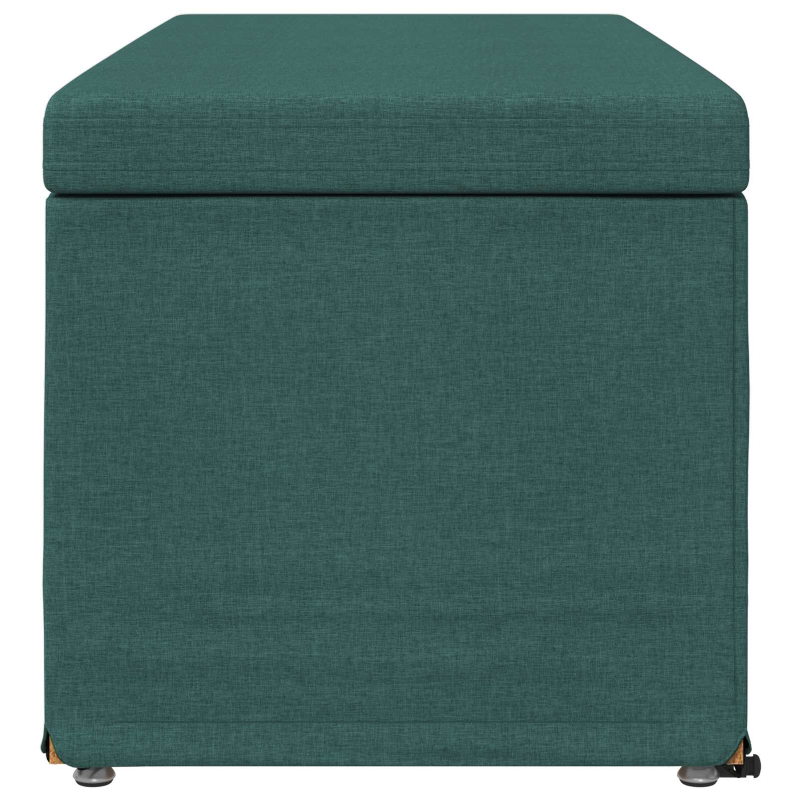 Hocker Dunkelgrün 101 x 41 x 40 cm Stoff und Pressholz