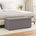 Hocker Taupe 101 x 41 x 40 cm Stoff und Pressholz