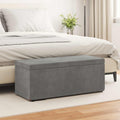Hocker Dunkelgrau 101 x 41 x 40 cm Samt und Engineering Holz