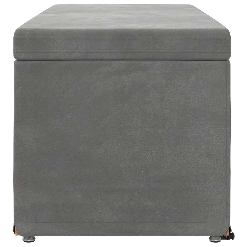 Hocker Dunkelgrau 101 x 41 x 40 cm Samt und Engineering Holz