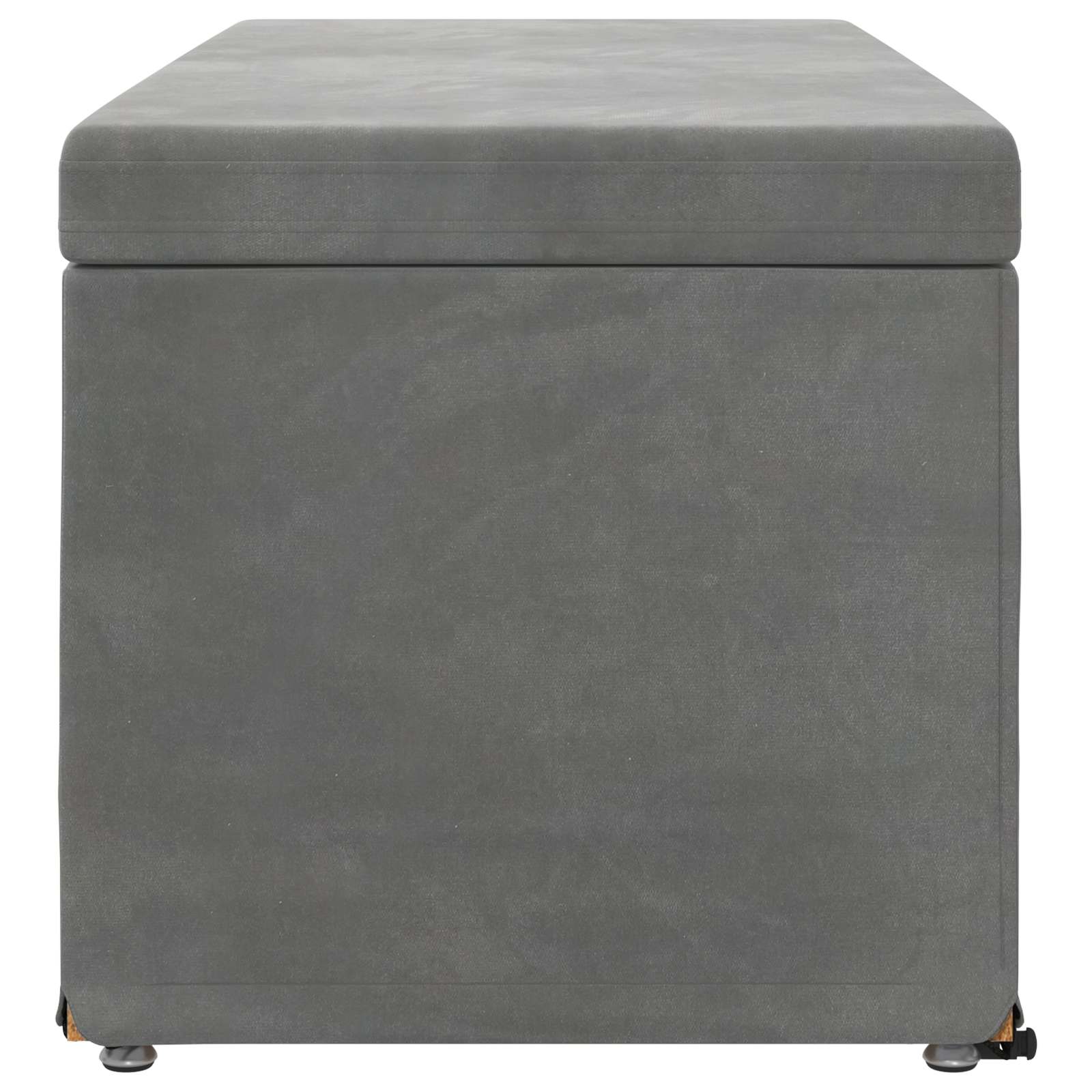 Hocker Dunkelgrau 101 x 41 x 40 cm Samt und Engineering Holz