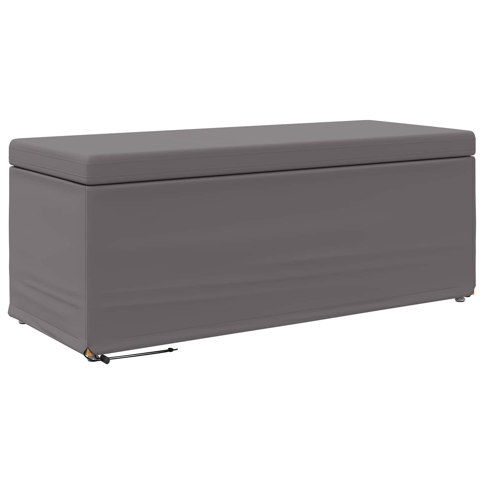 Hocker Grau 101 x 41 x 40 cm Kunstleder und Engineering Holz