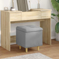 Ottoman mit Stauraum Hellgrau 40 x 40 x 45 cm Stoff