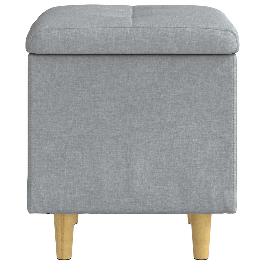 Ottoman mit Stauraum Hellgrau 40 x 40 x 45 cm Stoff
