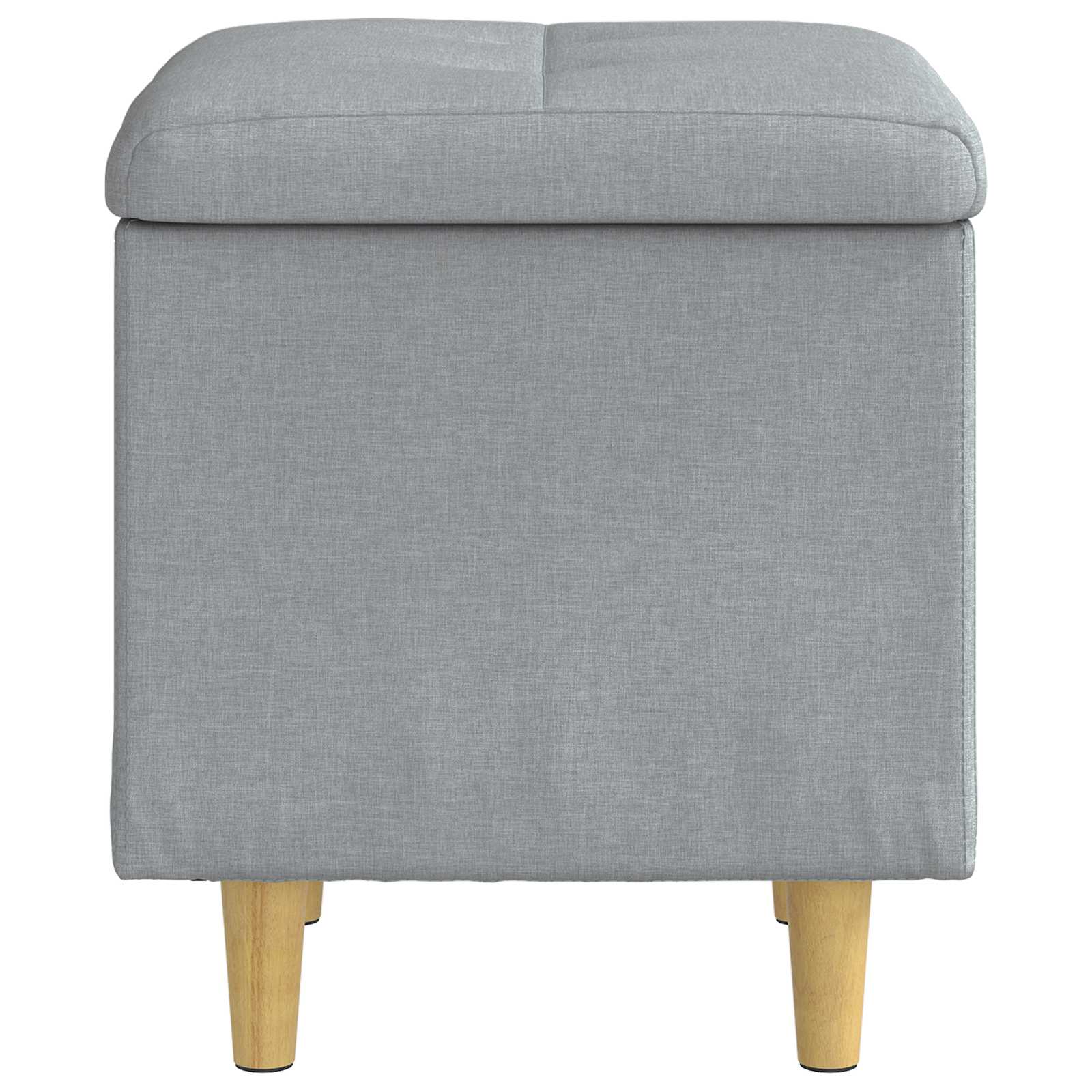 Ottoman mit Stauraum Hellgrau 40 x 40 x 45 cm Stoff
