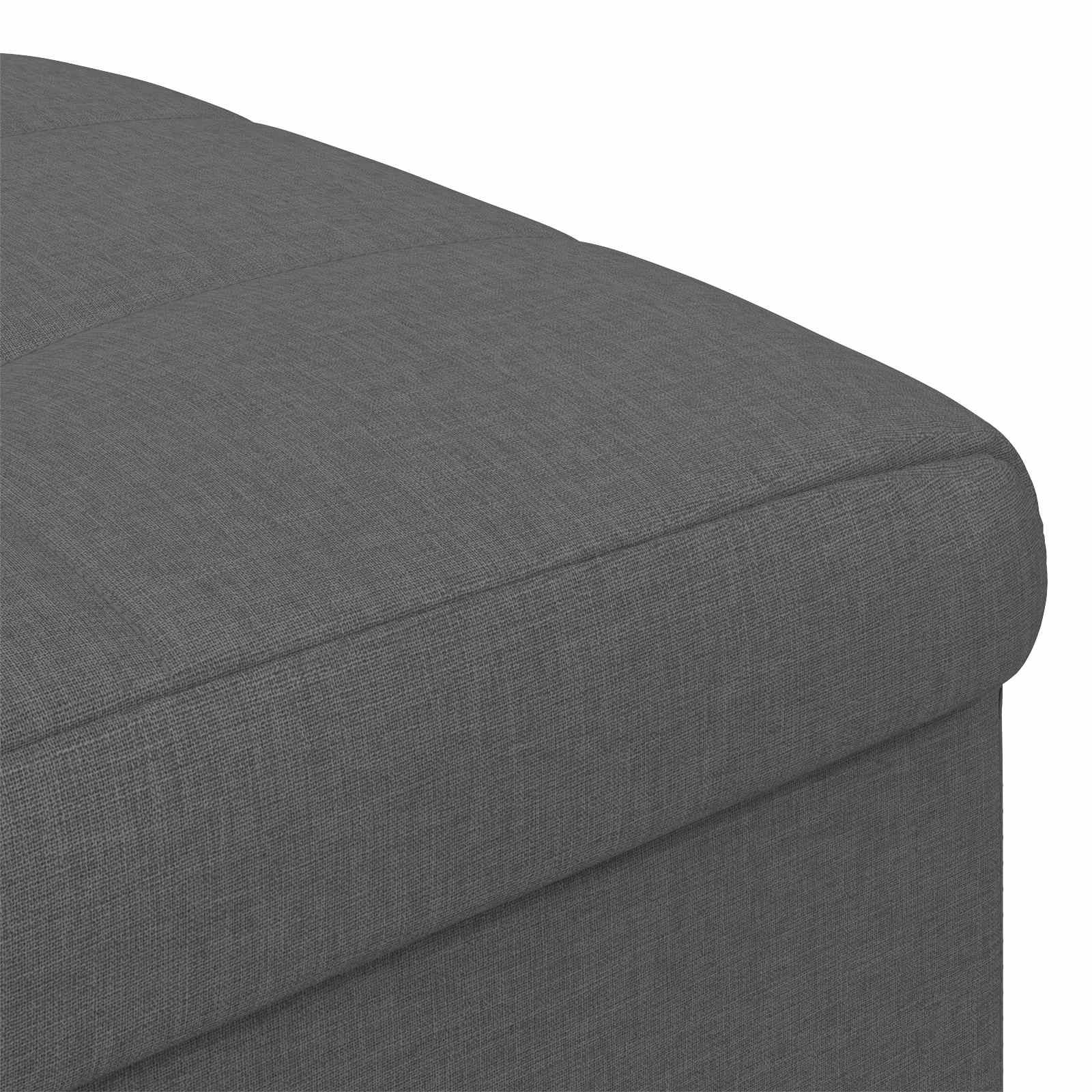 Aufbewahrungsottomane Dunkelgrau 40 x 40 x 45 cm Stoff