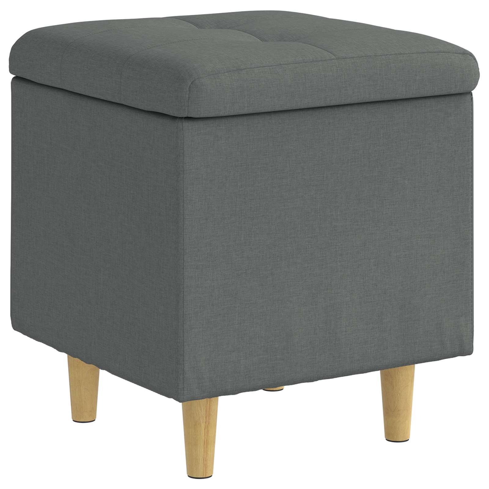 Aufbewahrungsottomane Dunkelgrau 40 x 40 x 45 cm Stoff