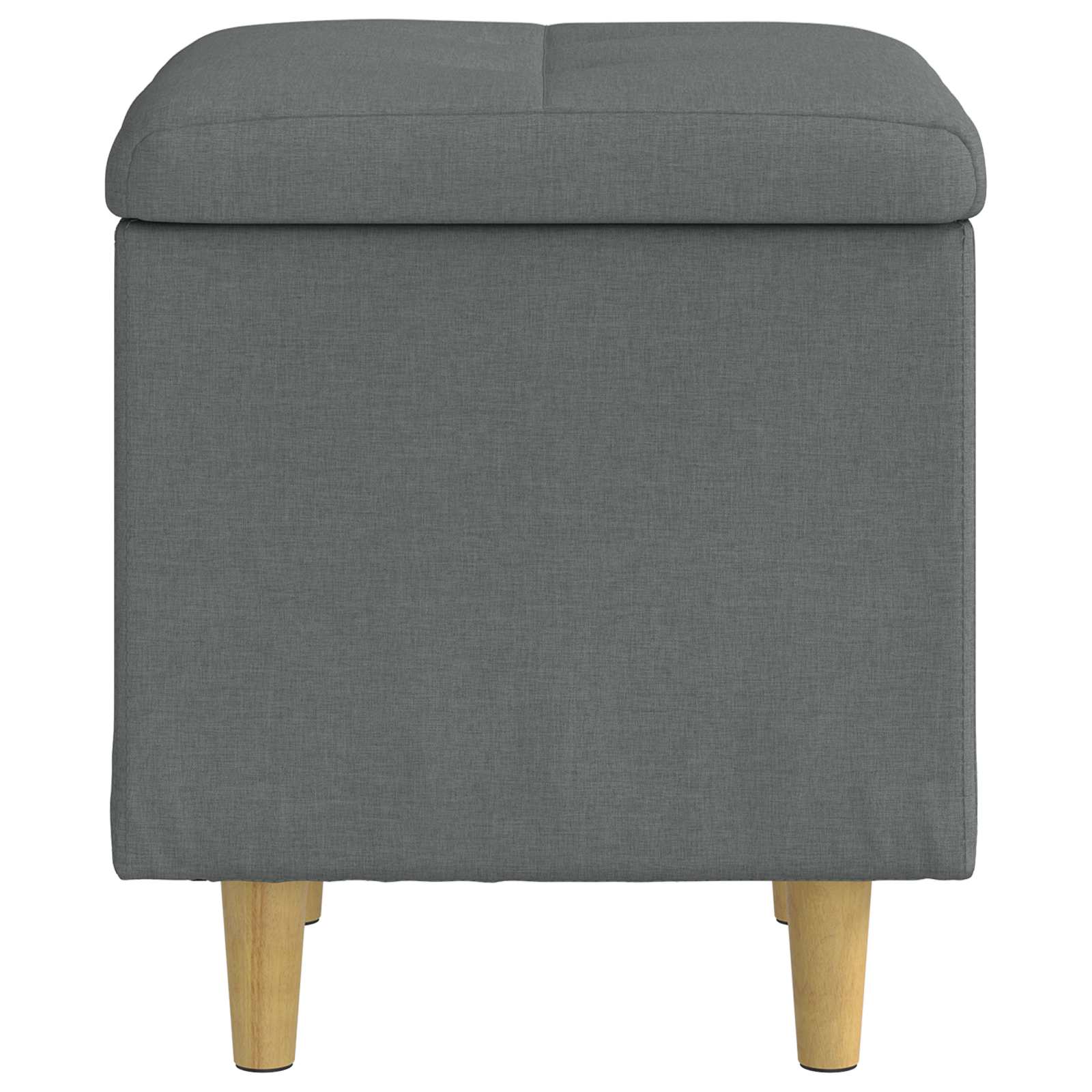 Aufbewahrungsottomane Dunkelgrau 40 x 40 x 45 cm Stoff