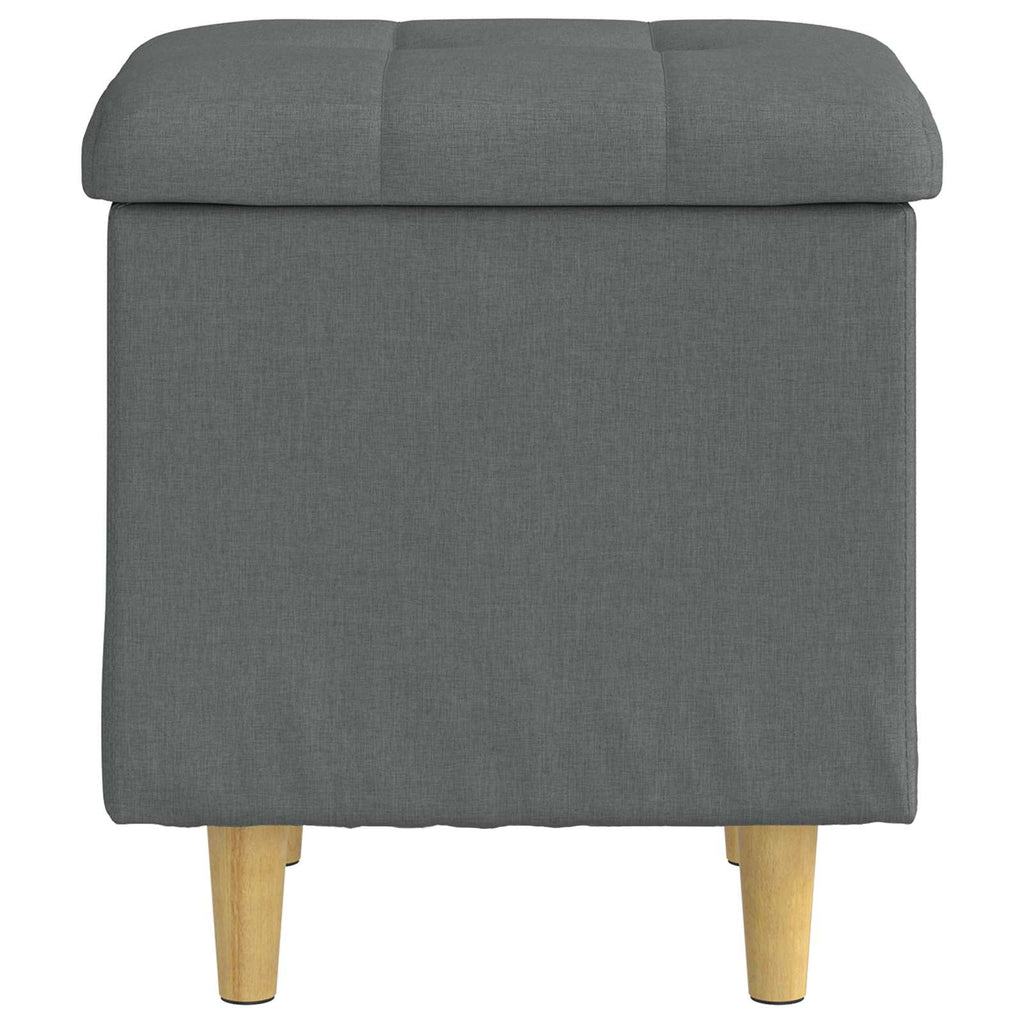 Aufbewahrungsottomane Dunkelgrau 40 x 40 x 45 cm Stoff