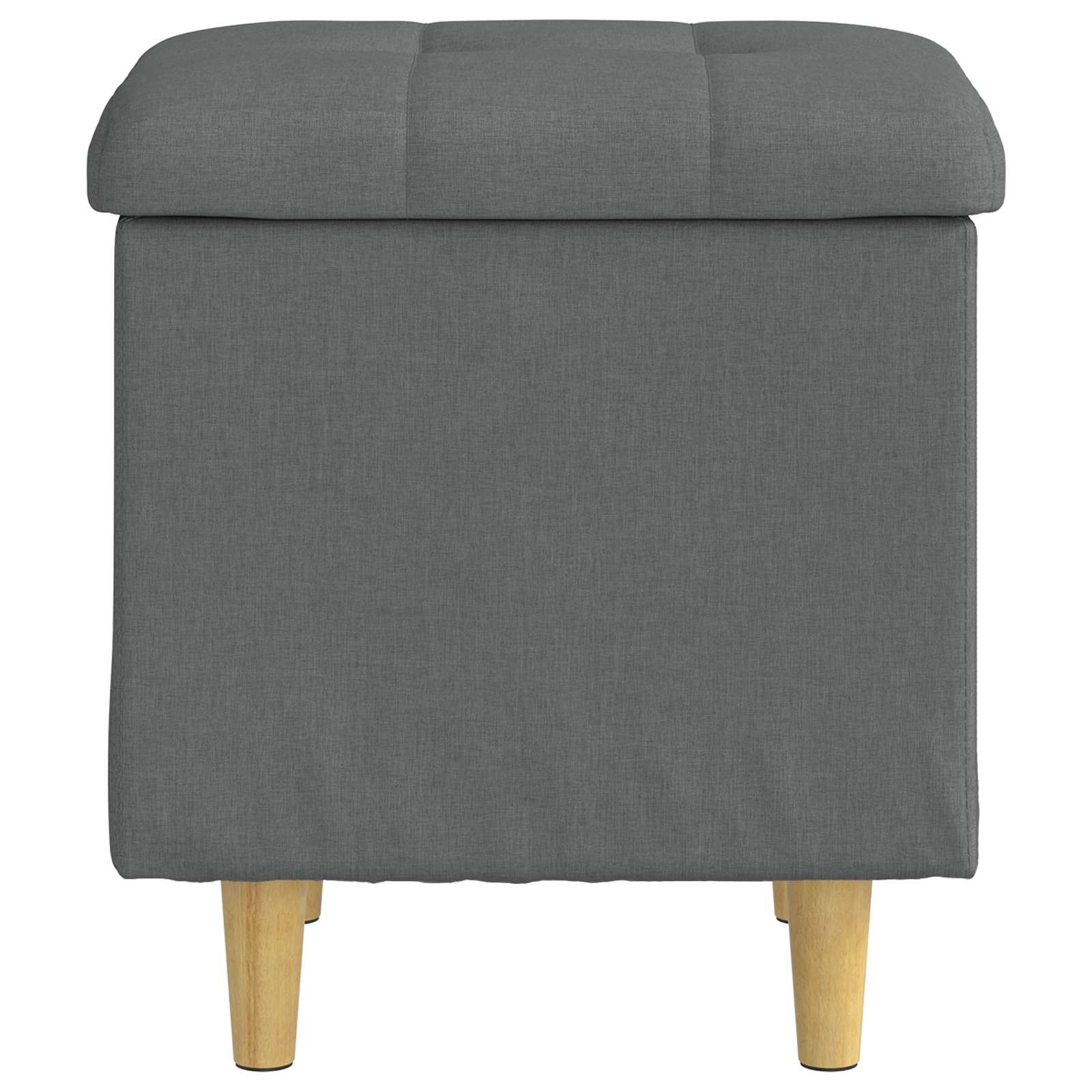 Aufbewahrungsottomane Dunkelgrau 40 x 40 x 45 cm Stoff