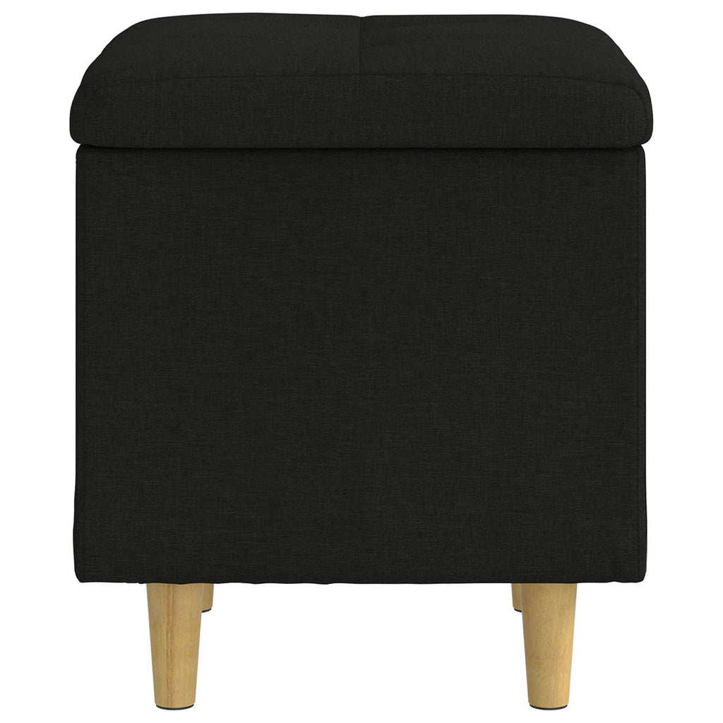 Aufbewahrungsottomane mit Kissen Schwarz 40 x 40 x 45 cm Stoff
