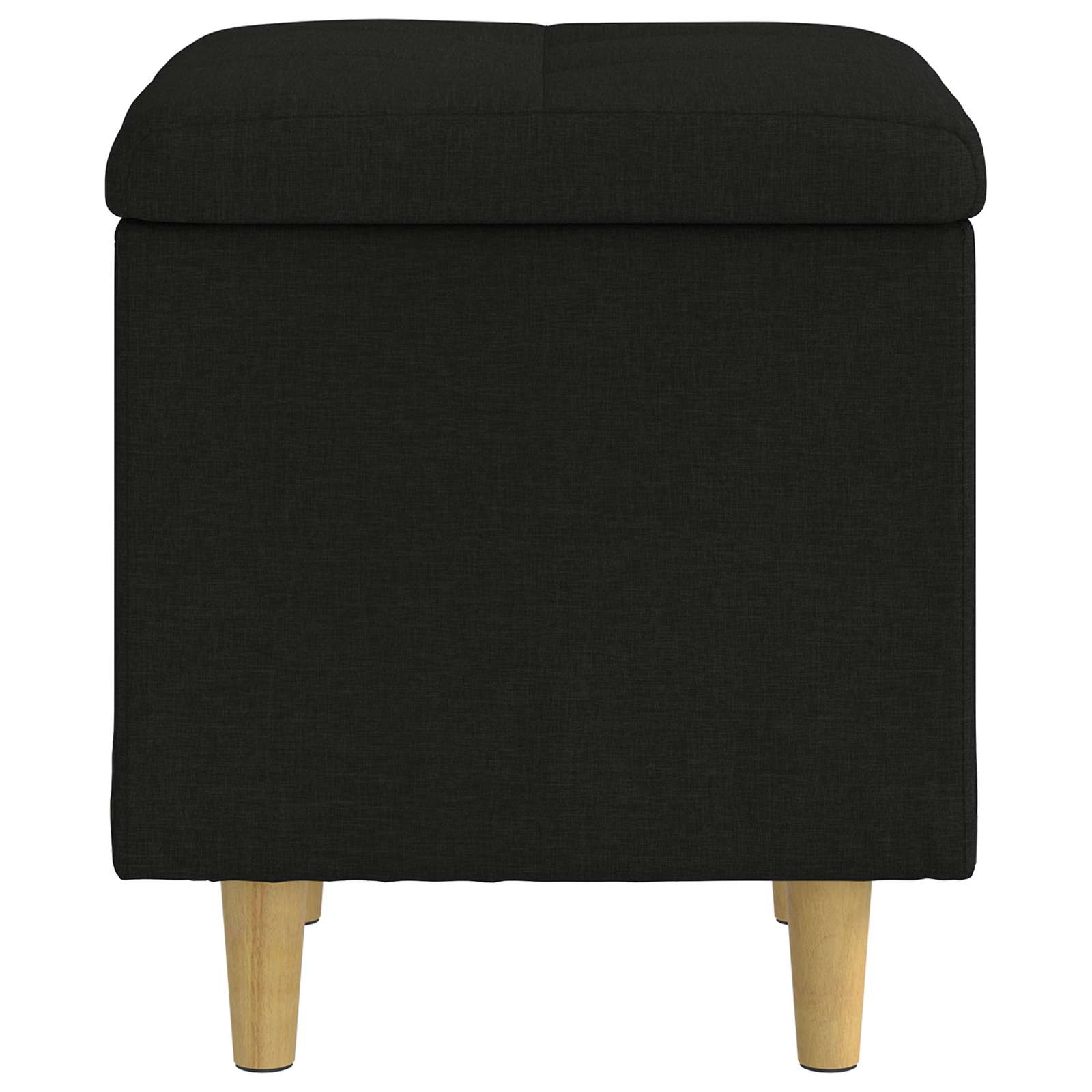 Aufbewahrungsottomane mit Kissen Schwarz 40 x 40 x 45 cm Stoff