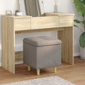 Aufbewahrungsottomane mit Kissen Taupe 40 x 40 x 45 cm Stoff