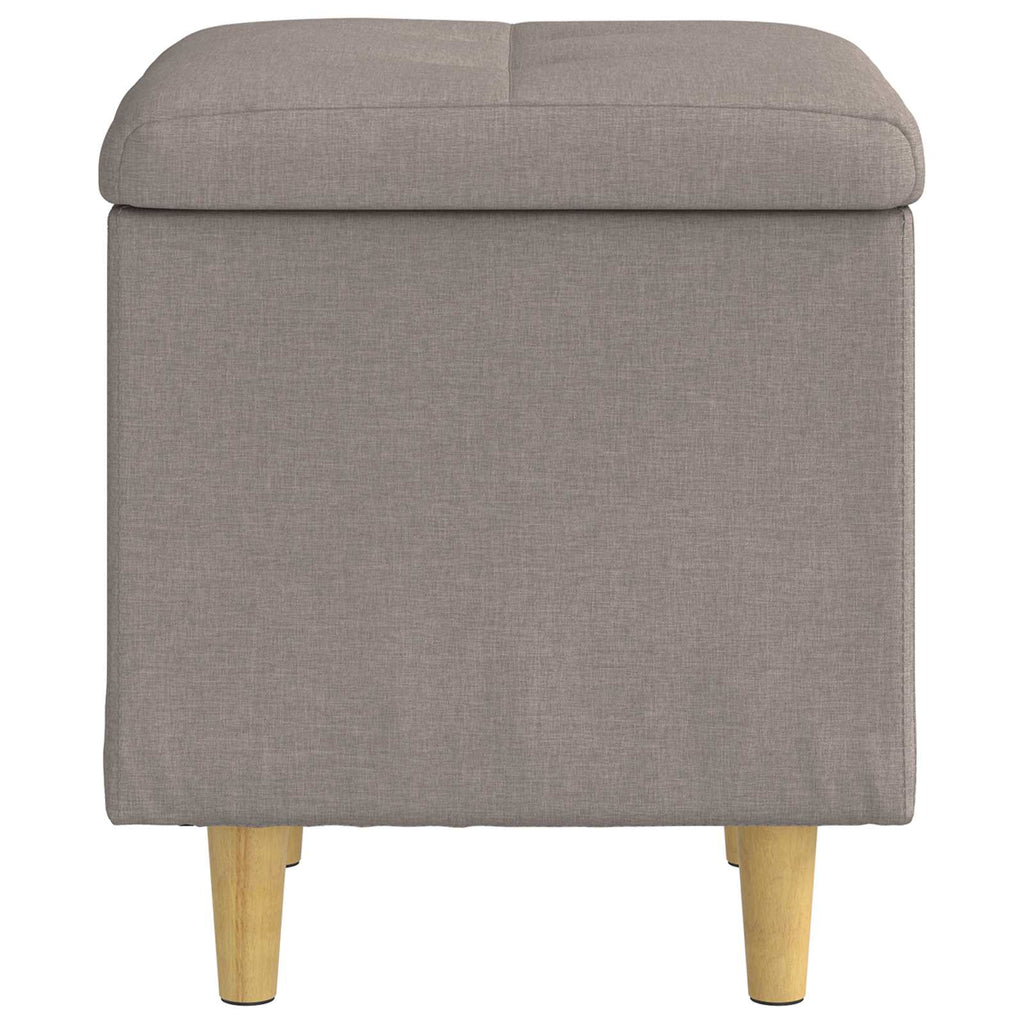 Aufbewahrungsottomane mit Kissen Taupe 40 x 40 x 45 cm Stoff