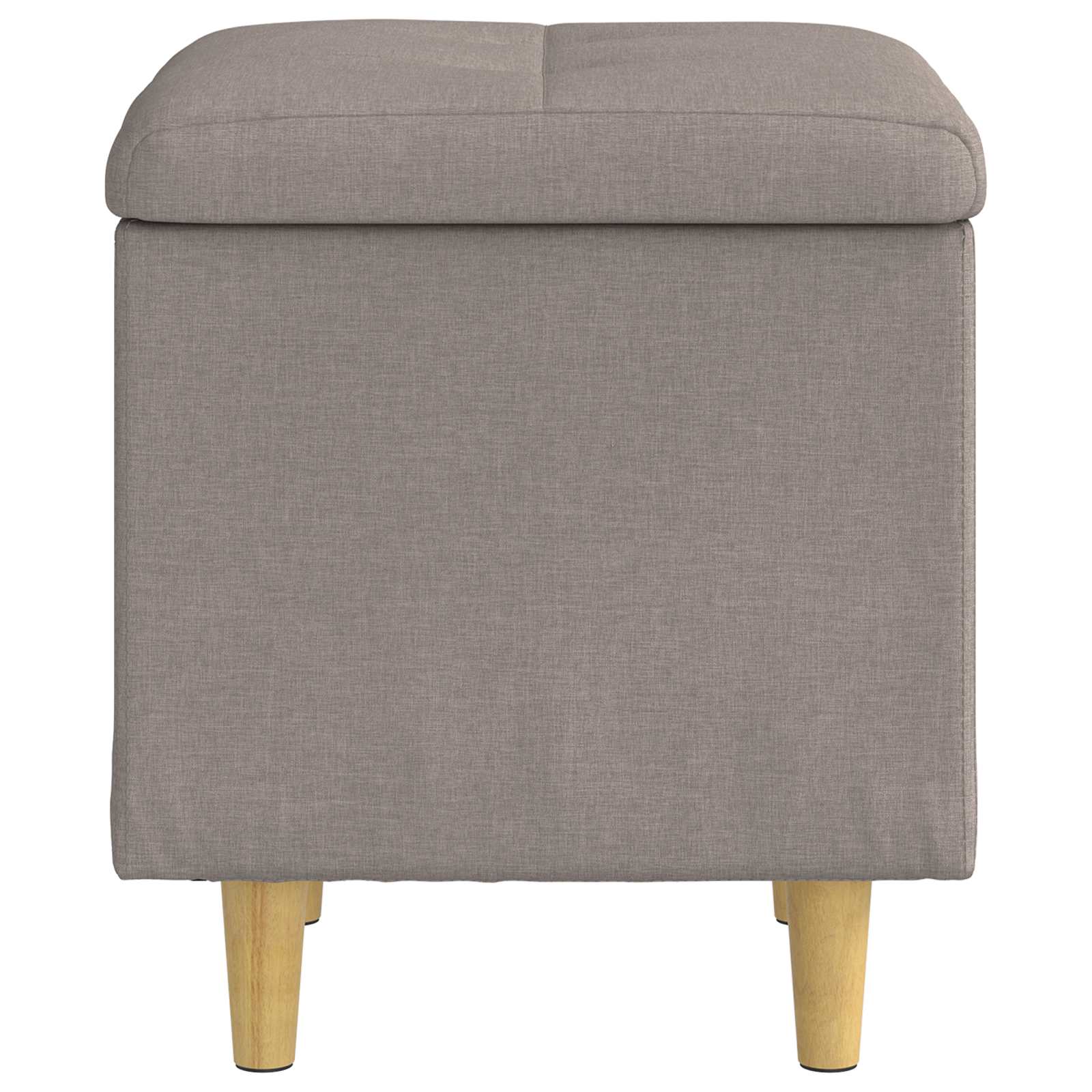 Aufbewahrungsottomane mit Kissen Taupe 40 x 40 x 45 cm Stoff