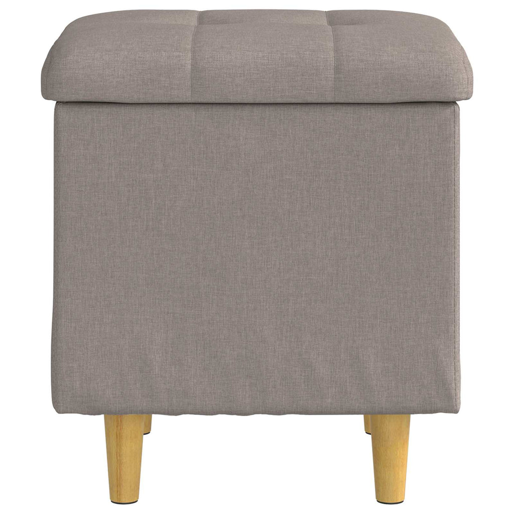 Aufbewahrungsottomane mit Kissen Taupe 40 x 40 x 45 cm Stoff