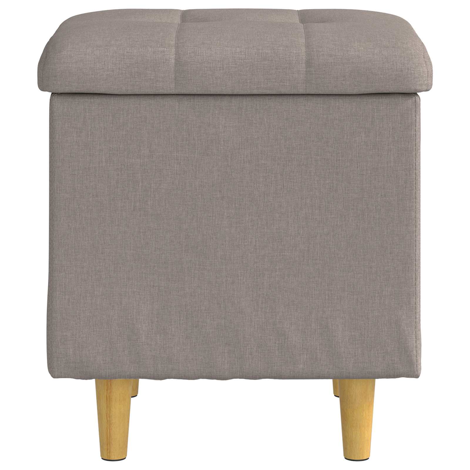 Aufbewahrungsottomane mit Kissen Taupe 40 x 40 x 45 cm Stoff