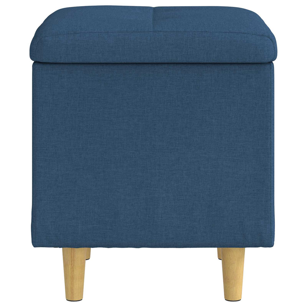 Aufbewahrungsottomane mit Kissen Blau 40 x 40 x 45 cm Stoff
