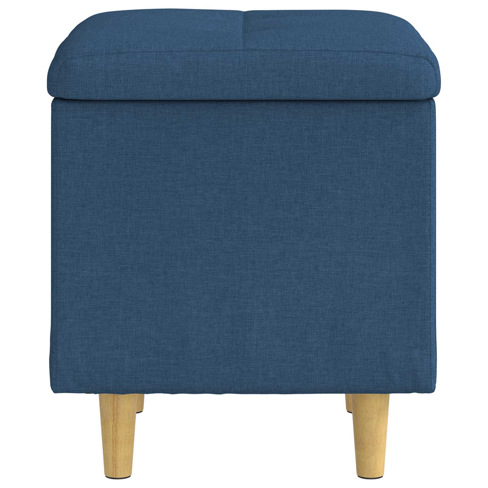 Aufbewahrungsottomane mit Kissen Blau 40 x 40 x 45 cm Stoff