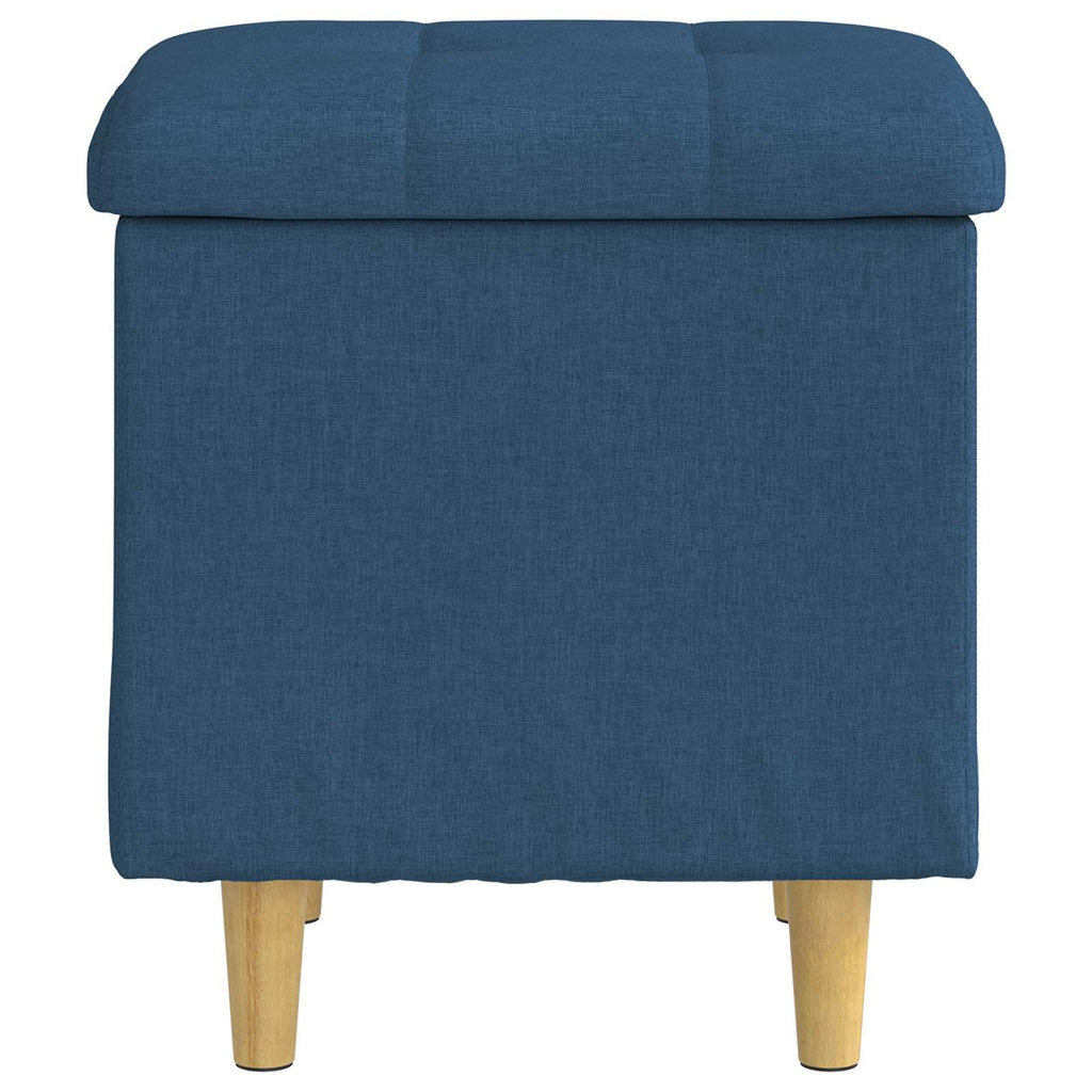 Aufbewahrungsottomane mit Kissen Blau 40 x 40 x 45 cm Stoff