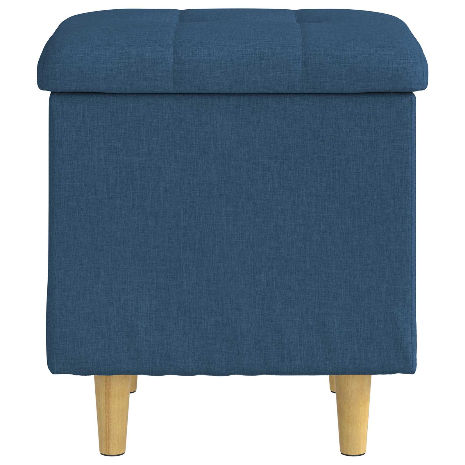 Aufbewahrungsottomane mit Kissen Blau 40 x 40 x 45 cm Stoff