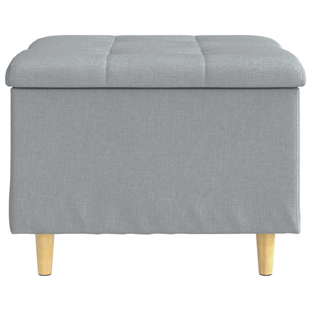 Aufbewahrungsottomane mit Kissen Hellgrau 60 x 60 x 45 cm Stoff