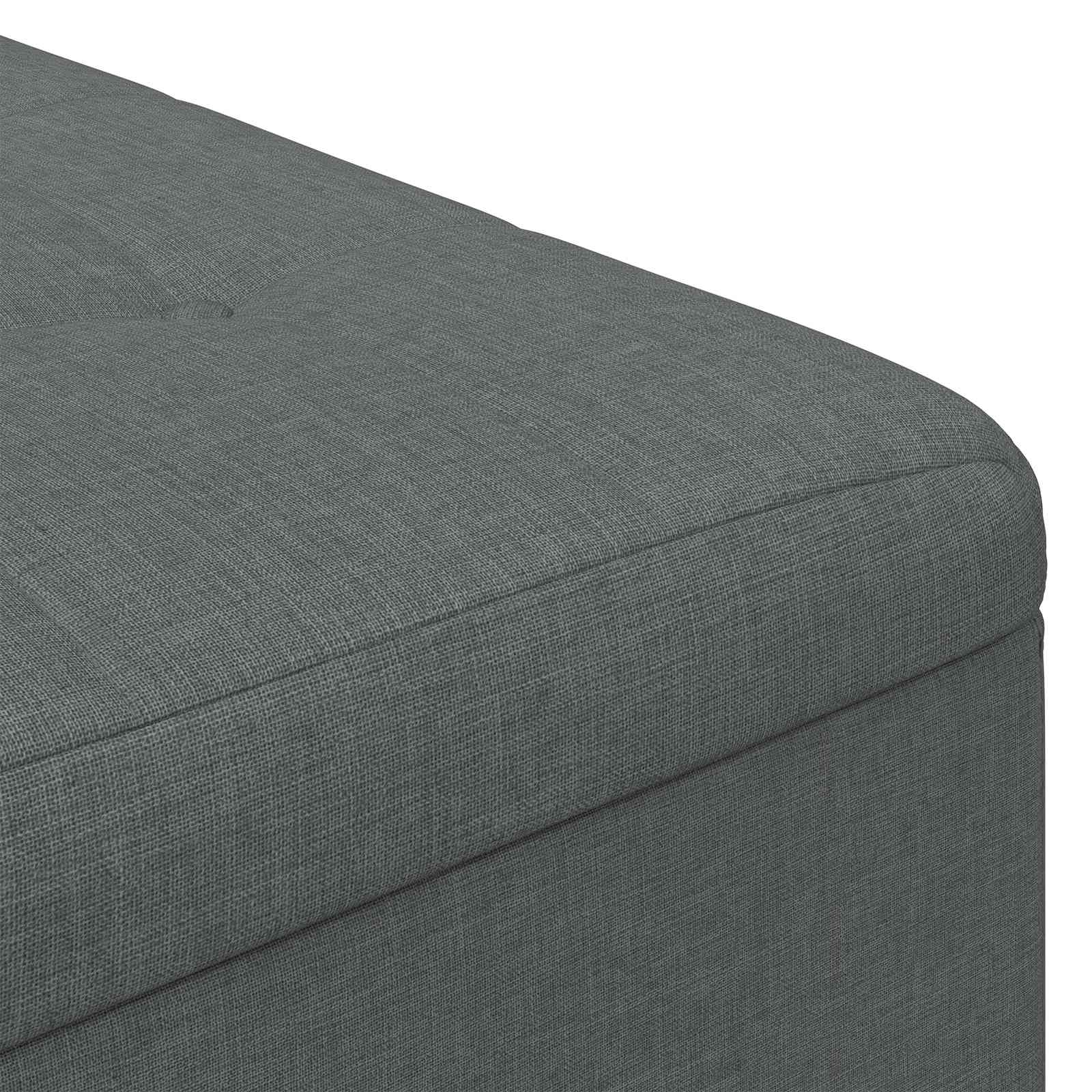 Aufbewahrungsottomane Dunkelgrau 60 x 60 x 45 cm Stoff