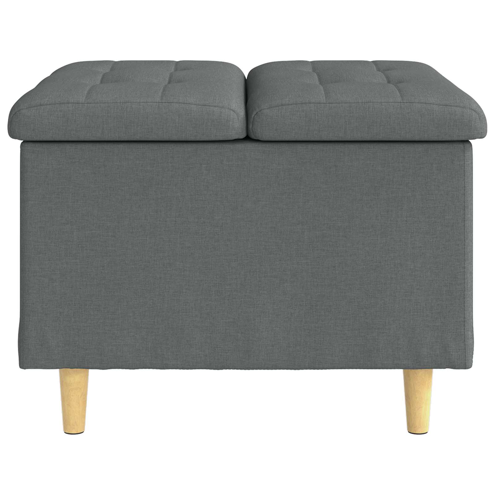 Aufbewahrungsottomane Dunkelgrau 60 x 60 x 45 cm Stoff