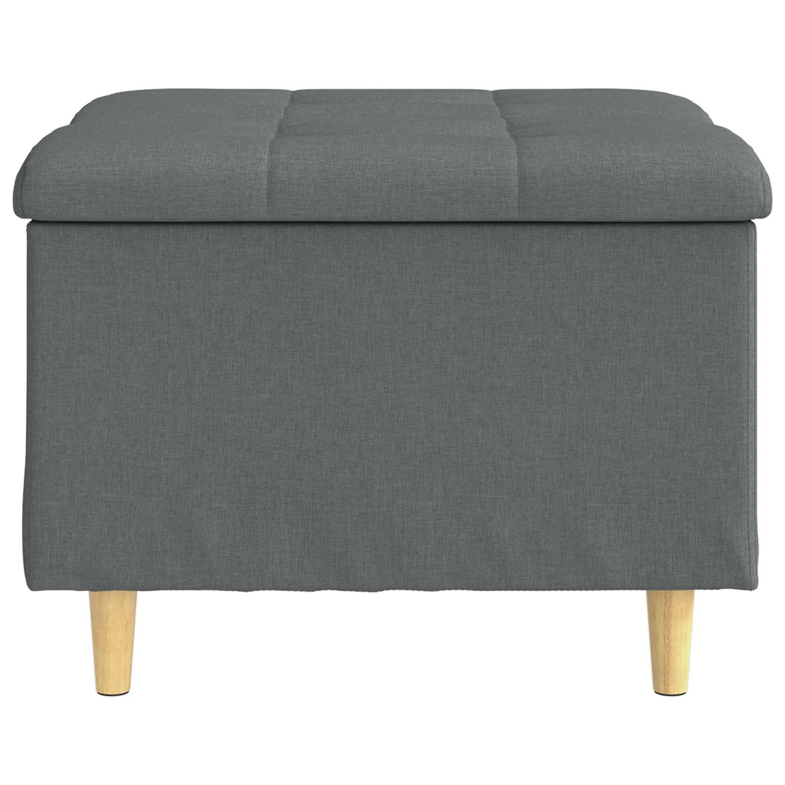 Aufbewahrungsottomane Dunkelgrau 60 x 60 x 45 cm Stoff