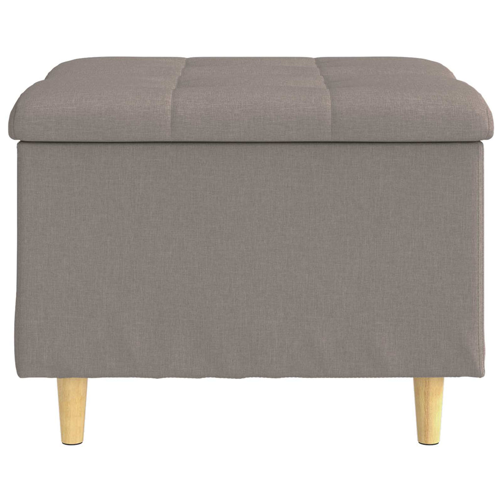 Aufbewahrungsottomane mit Kissen Taupe 60 x 60 x 45 cm Stoff