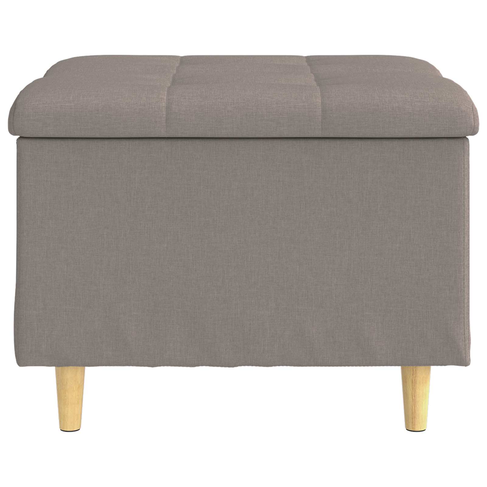 Aufbewahrungsottomane mit Kissen Taupe 60 x 60 x 45 cm Stoff