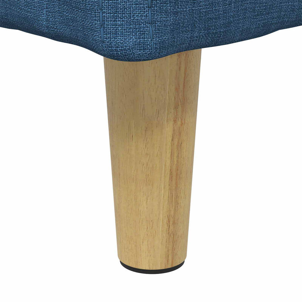 Aufbewahrungsottomane mit Kissen Blau 60 x 60 x 45 cm Stoff