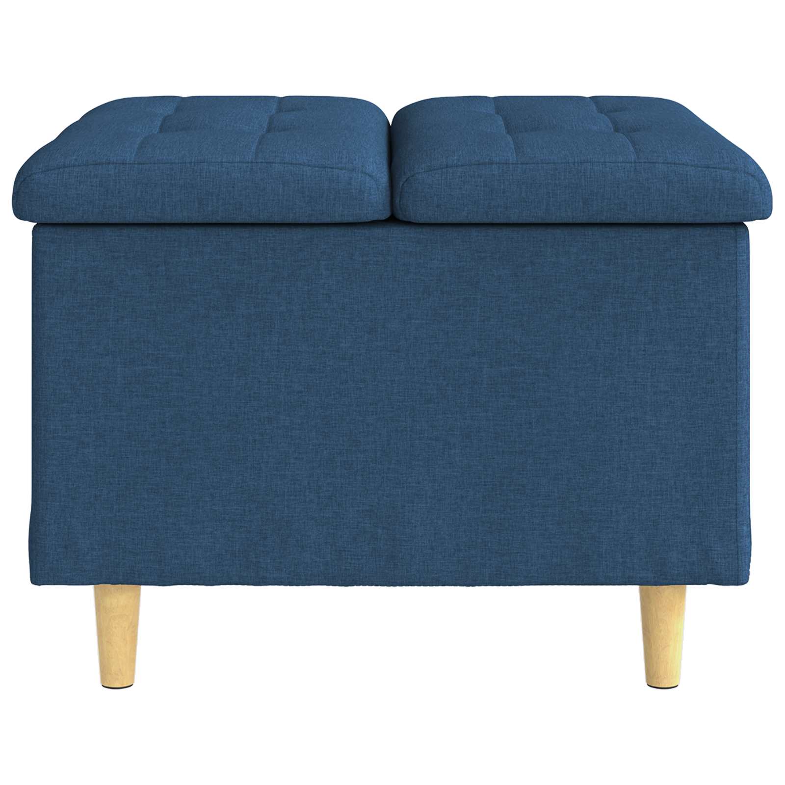 Aufbewahrungsottomane mit Kissen Blau 60 x 60 x 45 cm Stoff