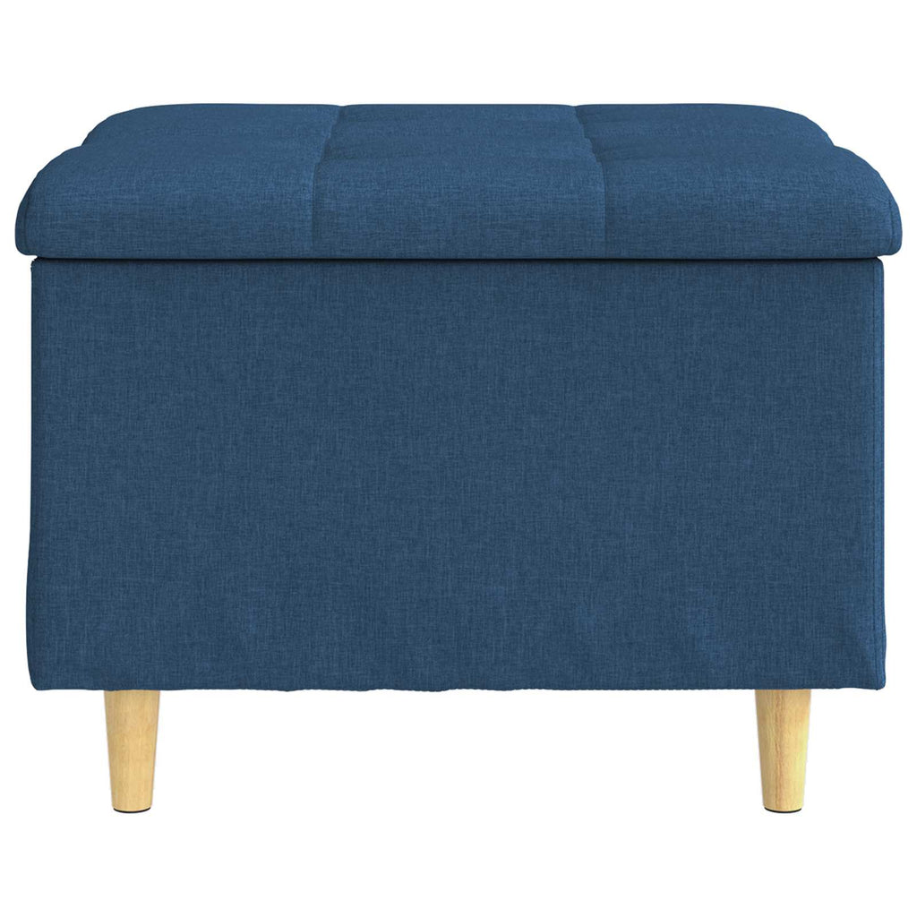 Aufbewahrungsottomane mit Kissen Blau 60 x 60 x 45 cm Stoff