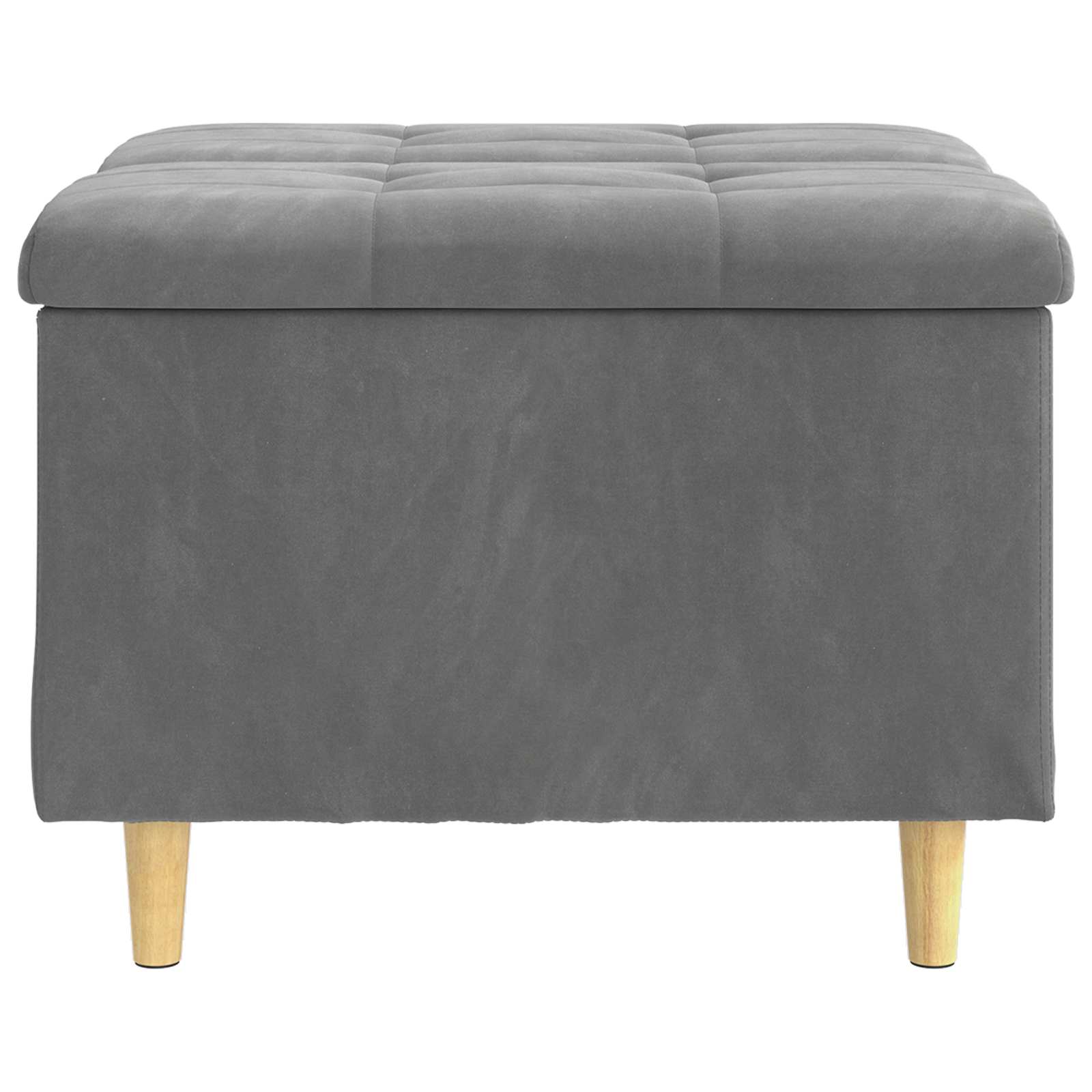 Aufbewahrungsottomane Dunkelgrau 60 x 60 x 45 cm Samt